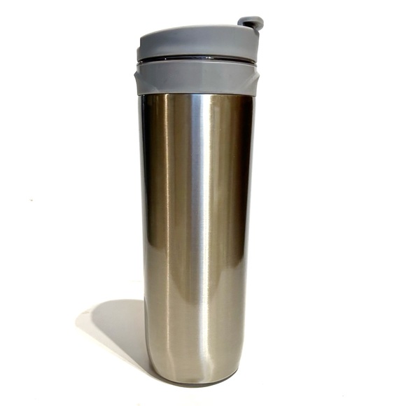 DAVIDs Tea Press Infuser Double-Walled Stainless Steel Travel Mug Silver 16 oz - Picture 4 of 16